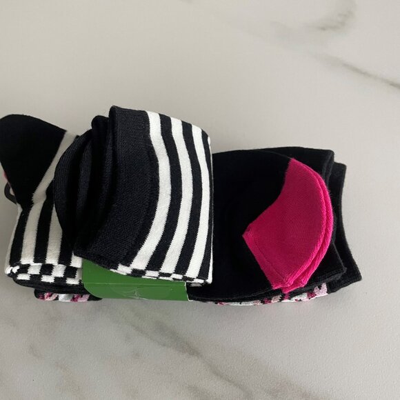 KATE SPADE CREW SOCKS - 6 ASSORTED PAIRS - NEW WITH TAGS - Picture 4 of 7